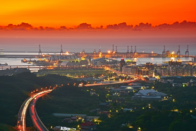 台风前的台北港日落 – nikon d750